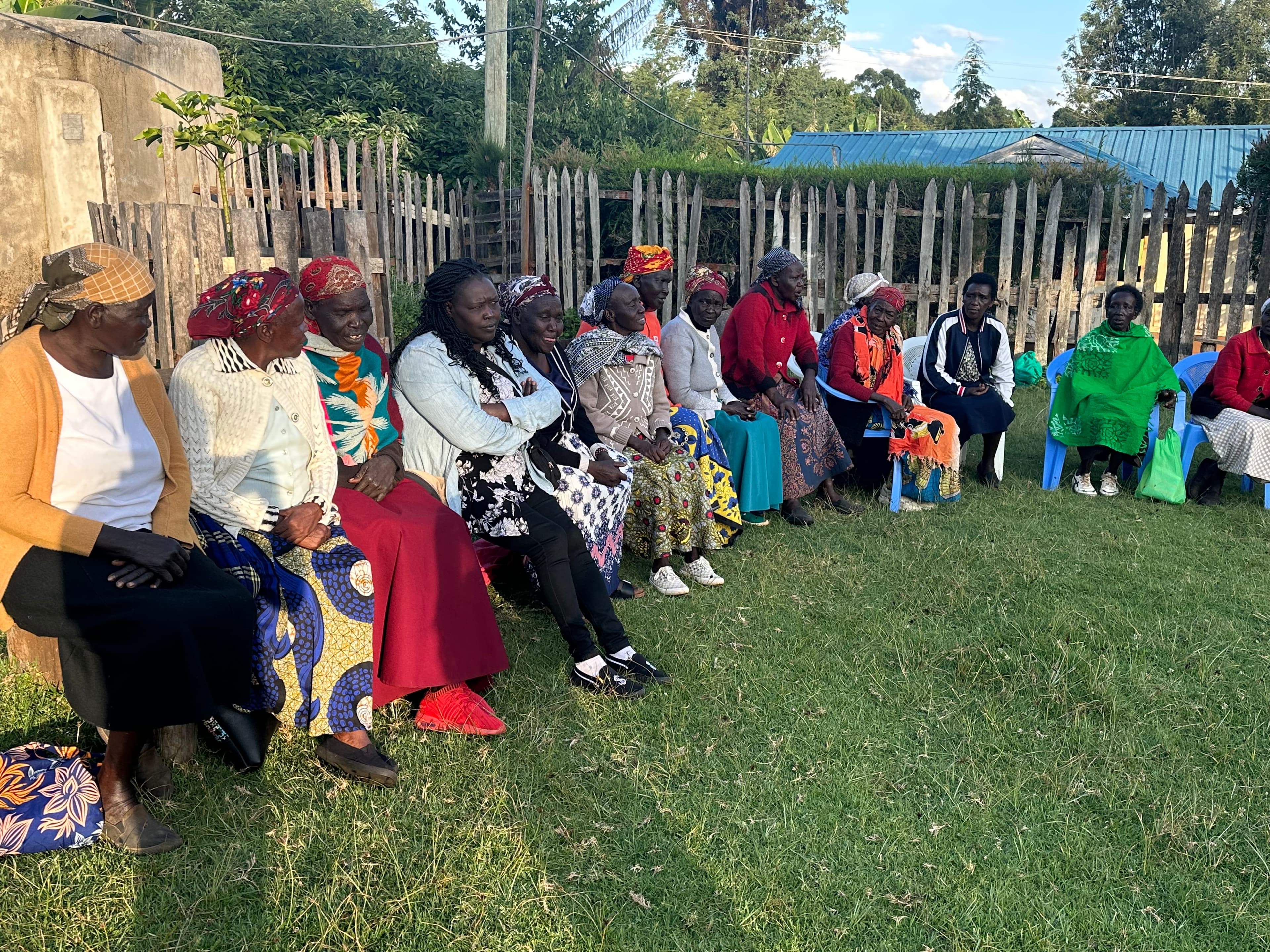 Community members with livestock